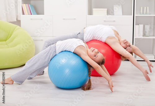 Photo: Stretching exercises at home Stretching exercises at home