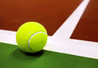tennis ball on a tennis court