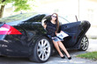 Photo: hübsches Model im Auto hübsches Model im Auto
