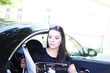 Photo: hübsches Model im Auto hübsches Model im Auto