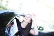 Photo: hübsches Model im Auto hübsches Model im Auto