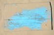 Foto: Blaues Holzschild Blaues Holzschild