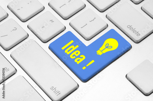 Illustration: Idea key on the computer keyboard Idea key on the computer keyboard