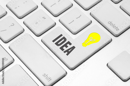 Illustration: Idea key on the computer keyboard Idea key on the computer keyboard