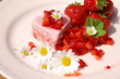 Erdbeeren mit Eis