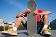 Photo: unrecognizable skateboarder unrecognizable skateboarder