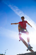 jump on skateboard