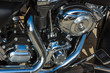 Photo: shiny nickel plated metal mechanism the motorcycle shiny nickel plated metal mechanism the motorcycle