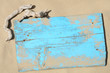 Foto: Blaues Holzschild Blaues Holzschild