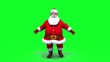 Santa getting fit against green screen loop.
