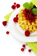 Photo: waffles with fresh berries waffles with fresh berries