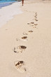 Footmarks on the sand