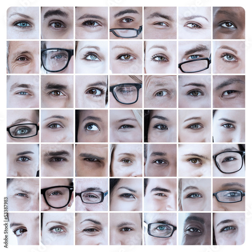 Photo: Collage of pictures with eyes Collage of pictures with eyes