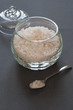 Close-up view of Himalayan salt