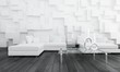 White design couch in a luxury modern room