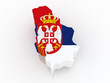 Map of Serbia.
