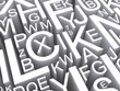 letters of the English alphabet.