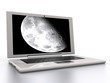 Illustration: Moon on black background Moon on black background