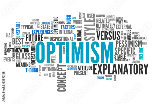 Illustration: Word Cloud "Optimism" Word Cloud "Optimism"
