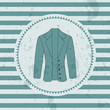 Retro card with male jacket