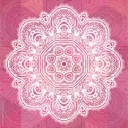 Vector: Pink ornate lacy romantic vintage background Pink ornate lacy romantic vintage background