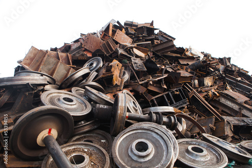 Photo: recycled train wheels recycled train wheels