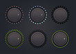 Black volume Knobs set