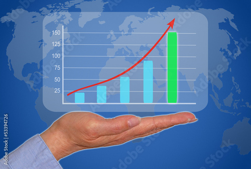Illustration: Presentation of Business Chart Presentation of Business Chart