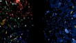 South African EU flag sphere converging animation
