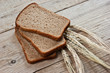 slices of rye bread and ears of corn