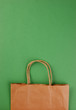 paper bag on a green background