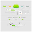 Vector: Business web site template design menu elements with icons Business web site template design menu elements with icons