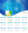 2014 new year calendar in medical style vector illustration