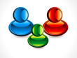 abstract glossy user icon