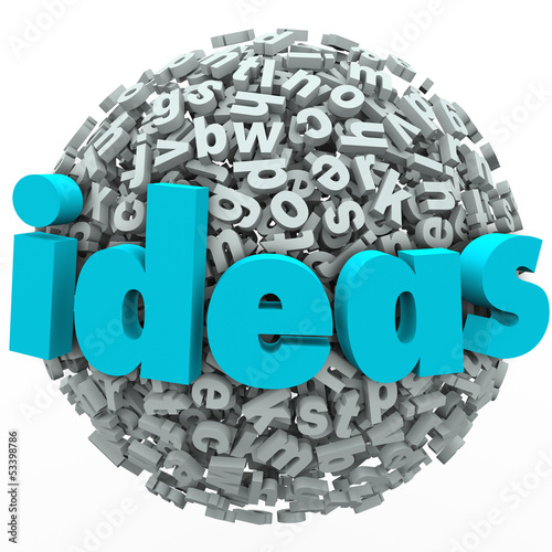 Illustration: Ideas Letter Ball Sphere Creativity Imagination Ideas Letter Ball Sphere Creativity Imagination