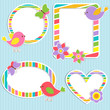 Vector: Set of vector cute frames Set of vector cute frames