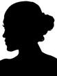silhouette de jeune fille