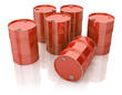 Illustration: 3d steel drums - shipping containers 3d steel drums - shipping containers