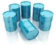 Illustration: 3d steel drums - shipping containers 3d steel drums - shipping containers