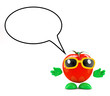 Tomato has a blank speech bubble