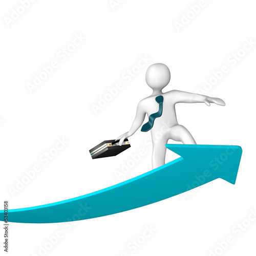 Illustration: Success Arrow Surfer Success Arrow Surfer