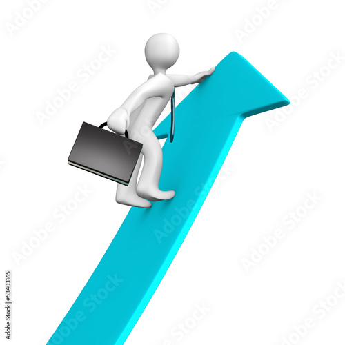 Illustration: Career Cyan Arrow Success Career Cyan Arrow Success