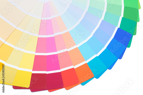 Photo: Color palette guide spread to present a range of colours Color palette guide spread to present a range of colours