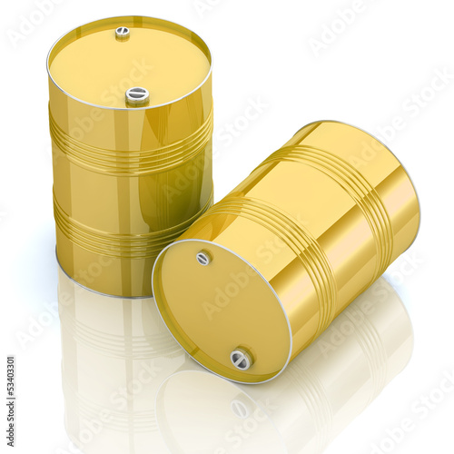 Illustration: 3d steel drums - shipping containers 3d steel drums - shipping containers