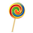 Vector illustration of colorful lollipop