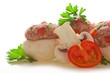 Foto: Mushrooms stuffed with ground meat. Mushrooms stuffed with ground meat.