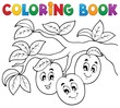 Coloring book fruit theme 3