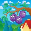 Vektor: Image with plum theme 2 Image with plum theme 2