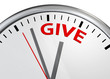 Time to give charity concept