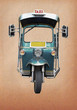 Thai traditional Tuk Tuk in Bangkok of Thailand